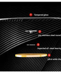 Diagram of Clear Tempered Glass 360 Degree Rotating Turntable Serving Tray, showing tempered glass, steel heart, bearings, and chassis