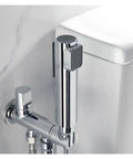 Plastic Bidet Sprayer Multi-Functional Handheld Faucet Toilet High Pressure Shower Self Cleaning Accessories(Silver) close-up image.