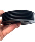 Smooth Drive Serpentine Idler Pulley That Fits Subaru Cars, showing a black durable idler pulley for engine stability.
