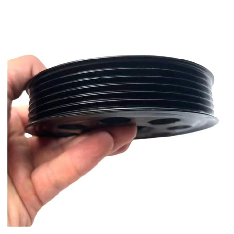 Smooth Drive Serpentine Idler Pulley That Fits Subaru Cars, showing a black durable idler pulley for engine stability.
