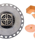 Kerdi Drain PVC Classic Shower Drain Kit With Integrated Bonding Flange for Tiled Showers and 4 Inch Stainless Steel Grate