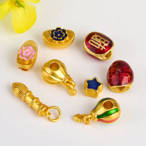 Dope Gold Spacer Beads For Custom Jewelry Crafting 10x9mm Loose Glossy Rounds With Premium Baking Lacquer Finish Sweet Toss In Charms For Handmade Necklaces Bracelets And Earring Strings