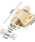 Top Shelf White Cabinet Push To Open Latches 8 Piece Set Dead Quiet Magnetic Door Damper Buffer dimensions 56x38mm hardware detail
