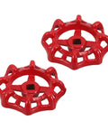 Two Pack Cast Iron Valve Handle Replacement Handwheel For Outdoor Faucets, Heavy Duty Water Shutoff Kit, 57mm Outer Diameter