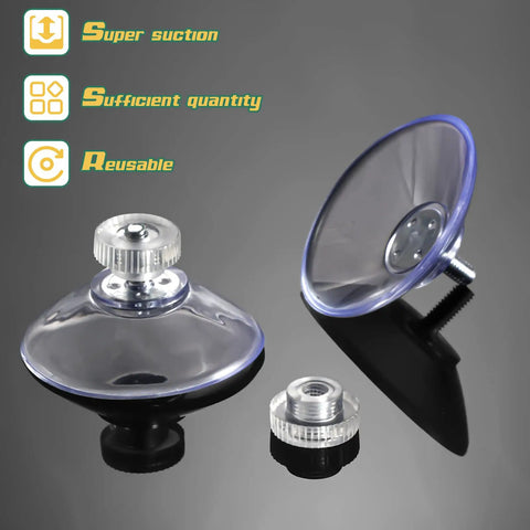 Heavy Duty 20 Piece Suction Cups With Screws 40mm Clear Pvc Sucker Pads displayed with clear suction cup close-up and screw detail.