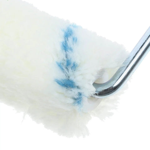 Close-up of Pro Grade Paint Roller Kit With Solid Frame And Click Swap Sleeves for smooth painting with soft cover.