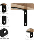 Rugged Stainless Steel L Shaped Shelf Bracket 4.5 x 2.5 Inch Wall Mount For Kitchen And Bathroom Shelves Built To Last Black Finish