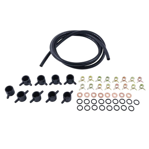 Chamixx Upgraded Fuel Return Line Kit 7135-264 Fits Ford 7.3L Diesel Truck E And F Series Models Pre Early 92 Design Center Return Line, black hose and fittings