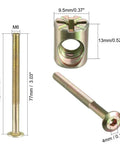 10 Piece M6 Furniture Bolt Nut Set With Hex Socket Screws And Barrel Nuts For Panel Furniture Includes 60 70 80 90 100 120mm Lengths