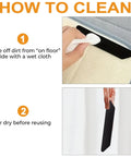 Cleaning instructions for 12 Pack Double Sided Rug Tape For Hardwood Floors And Tiles Reusable Non Slip Rug Pads That Prevent Sliding Curling And Bunching Easy To Apply Grip Design Keeps Rugs In Place Stay Put And Secure
