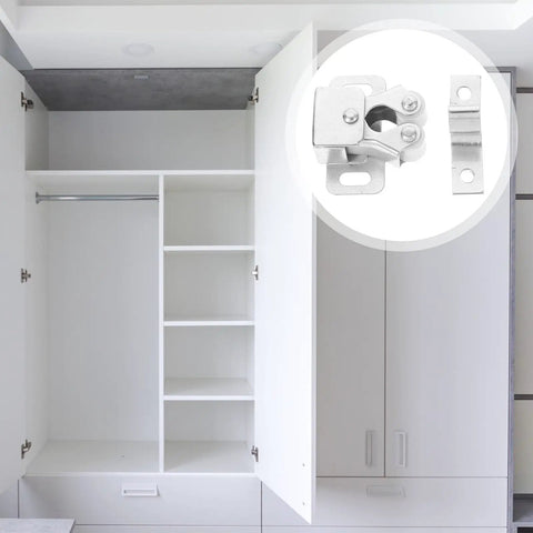 Heavy Duty Cabinet Door Ball Catches With Metal Spring Latches, 20 Sets, No Fuss Install Silver Finish For Wardrobes And Interior Doors