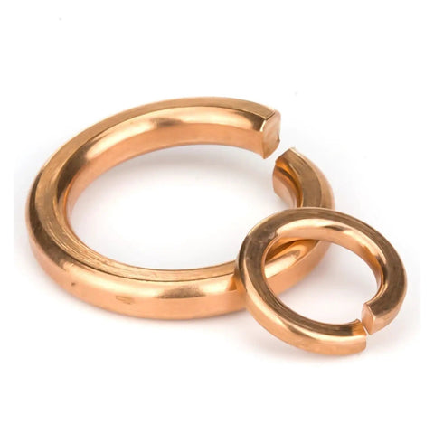 Red Copper Spring Lock Washers 10 Pack For M3 To M20 Elastic Gaskets Prevent Loosening From Vibration Easy Install For M3 Through M12 Fasteners