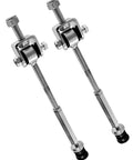 Adjustable Sway Bar End Link Kit For 4 To 6 Inch Lifted Trucks Fits Silverado GMC Sierra 1500 2500 3500 HD Suburban Tahoe Yukon Avalanche Hummer H2 Heavy Duty Forged Steel in 2-pack, showcasing zinc-coated metal rods and hardware.