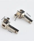 10 Sets Replacement Eyewear Hinges For Glasses And Sunglasses With Spring Hinges Alloy Silver Tone, showing hinge dimensions.