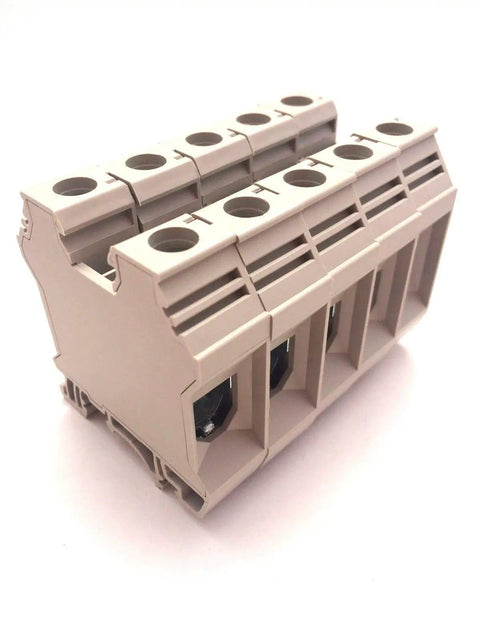 DK35N DIN Rail Terminal Block Screw Type UL 600V 150A One Zero To Twelve AWG Pack Of 5, compact and vibration resistant design