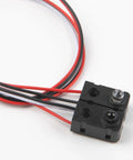 Ultra Fast IR Break Beam Sensor Kit With 5mm LEDs Distance Counting Module, black sensor with red and black wires, close-up view