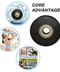 Two Piece U Groove Round Pulley 0.4x2.0x0.7in Nylon Coated Wheel With 380kg Load Capacity For Doors Windows Drawers Hardware Durable Sliding Support Smooth Operation For Quiet Reliable Sliding And Easy Installations, black wheel close-up