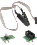 SOP8 To DIP8 Test Clip Kit For BIOS Chips with cable, clip, and adapter board for 8 pin wide and narrow body IC programming