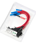 Heavy Duty 14 AWG Add A Circuit Fuse Tap Adapter with ATM and Mini Fuse Holder for Automotive Cars and Motorcycles, packaged view