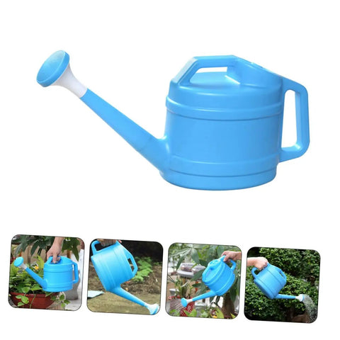 Long Spout Watering Can For Indoor And Outdoor Plants Plastic Watering Pot With Durable Ergonomic Handle And Long Nozzle Easy Grip For Flowers Foliage And Houseplants Sky Blue Gardening Tool, sky blue plastic watering can with long spout