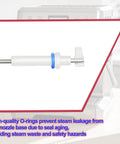 Straight Up Top Tier Steam Wand Probe Replacement Kit For Breville Espresso Machines includes high-quality O-ring and stainless-steel probe.
