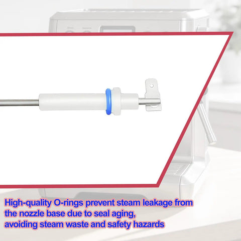 Straight Up Top Tier Steam Wand Probe Replacement Kit For Breville Espresso Machines includes high-quality O-ring and stainless-steel probe.