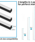 LED Recessed Lighting Kit For Wood Slat Walls And Cabinets Six Self Adhesive Light Bars Size Chart
