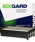 Premium Engine Air Filter For 2017-2022 Honda CR-V 1.5L And 2016-2021 Civic 1.5L displayed with EcoGard packaging