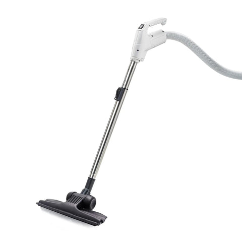 Universal 30 Ft Central Vacuum Kit With Suction Driven Turbo Nozzles for Versatile Cleaning on hard floors, upholstery, and stairs