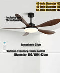 Chinese Antique Ceiling Fan with Light, 5-Blade Chandelier Fan with adjustable diameter options and remote control.