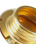 Close-up of a Slick Copper Fire Sprinkler Cover decorative escutcheon cap showing durable gold finish and sturdy construction.