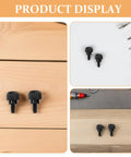 100 Pack Black Carbon Steel Thumb Screws For PC Cases With Anti Loosening Design, displayed on wood and contrasting surfaces.