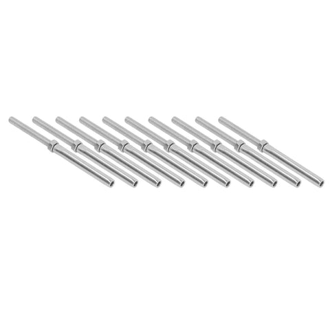 10 Pcs Stainless Steel Thread Swage Lag Screws Kit For Cable Handrail Hardware No Jam Design With High Strength Heavy Duty