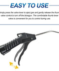 High Flow Pistol Grip Air Blow Gun With One Quarter Inch Nickel Plated Iron Air Plug for air compressors, ergonomic design detail