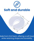 Kid And Pet Friendly Soft Foam Door Pinch Guard Extra Thick Slam Stopper To Prevent Finger Pinch Injuries, dimensions shown