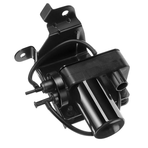 No Sweat Electric Vacuum Pump Replacement For Excursion 00-05 Ram 2500 3500 03-04 And Super Duty 99-07 Diesel Rigs side view showing black steel housing.