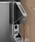 No Sweat Coffee Grinder Chute And Spout Funnel Duo For Standard Espresso Bean Routing, black plastic spout pouring grounds.