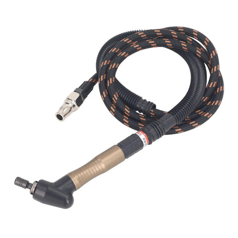 Slick Lightweight Air Micro Die Grinder Kit Delivering Killer High RPM Torque And Tungsten Steel Gears hose with ergonomic grip.