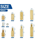 Knurled Round Brass Standoff Spacer Kit Dope 420 Or 440 Pieces M2 Male Female Mounting Hardware With Screws Nuts For Motherboard PCB Projects Precise Durable Spacing And Solid Mounting. 440pcs M2 brass spacers and screws set, 2mm thread, 4-10mm lengths