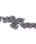 Beefy Carbide Turning Inserts For CNC Lathes, 10 Pack Model APMT1605PEER XM LF6018, cemented carbide construction displayed