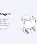 Diagram showing installation of Robot Vacuum And Mop Floor Detergent Compatible With Freo Z Ultra, Freo Z10 Ultra, And Freo Z10