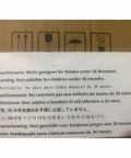 Warning label in multiple languages on packaging of 190 Piece Car Plastic Bumper Clip Kit With 6 Styles Retainer Fasteners And Push Rivets