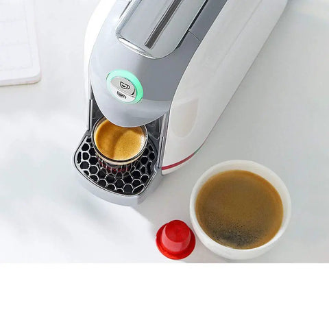 Compact Capsule Espresso Machine For Home Or Office With 20 Bar Pressure 500ml Water Tank One Touch Brew, brewing coffee