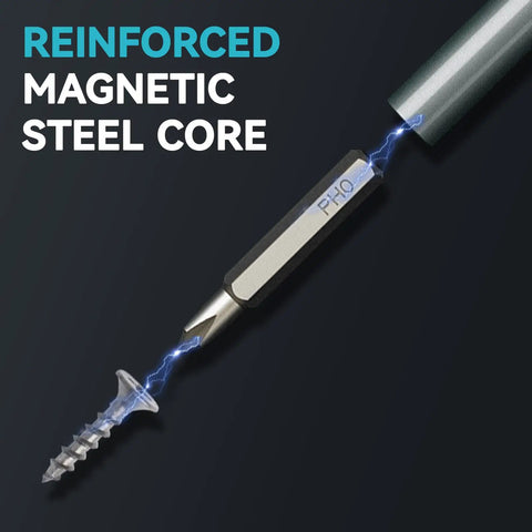 Reinforced magnetic steel core of 25 In 1 Magnetic Precision Screwdriver Set Compact Mini Repair Kit For Home DIY Computers Phones Consoles.