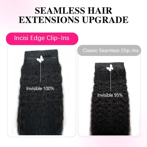 Premium Weight Remy Human Hair Clip In Extensions Two Pack With Invisible Seamless Injection Build Giving You That Totally Snatched Full Head Look That Honestly Hits Different Every Day