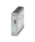 Heavy Duty Industrial Power Supply 24 Volt DC 5 Amp Modular Setup side view showing rugged design and connection terminals.