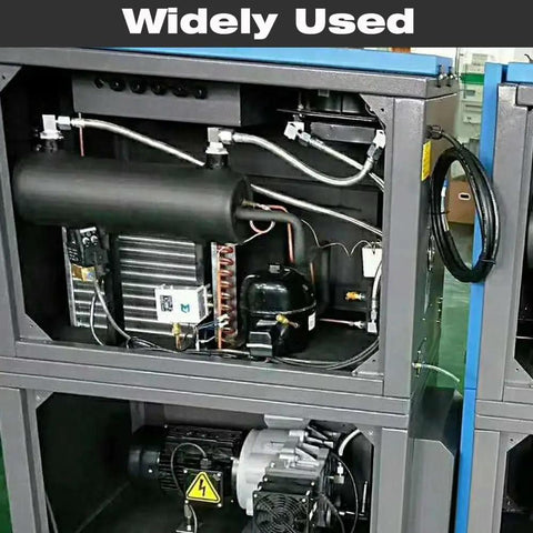 Heavy Duty Air Compressor Jumper Hose 20 Inch Long With Quarter Inch NPT Male Connector, showcasing internal components for shop tools.