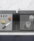 Silicone Bottom Grid Sink Mat For RVG1033 And RVG2033 Single Bowl Epigranite Sinks Gray Durable Non Slip Feet For Heavy Pots