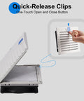 Quick-release clips shown for easy access on 150X150Mm Cabinet Ventilator Kit With 120X25Mm Cooling Fan and Variable Speed Control.