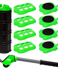 Heavy Duty Furniture Lifter Lever And Roller Wheels Sliders Kit With 660 Lb Load Capacity, shown with rollers and lever